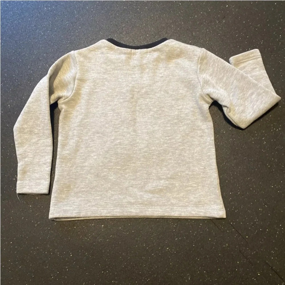 Kit + Pearl Shirt Kids top Snow Penguin Long Sleeve Size 4T Gray & Red Cute - Picture 6 of 8